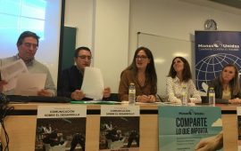 Día Mundial de la Información Sobre el Desarrollo, Manos Unidas, desde su Delegación de Cuenca, organizó una Mesa Redonda en la Facultad de Periodismo de la Universidad de Castilla-La Mancha.